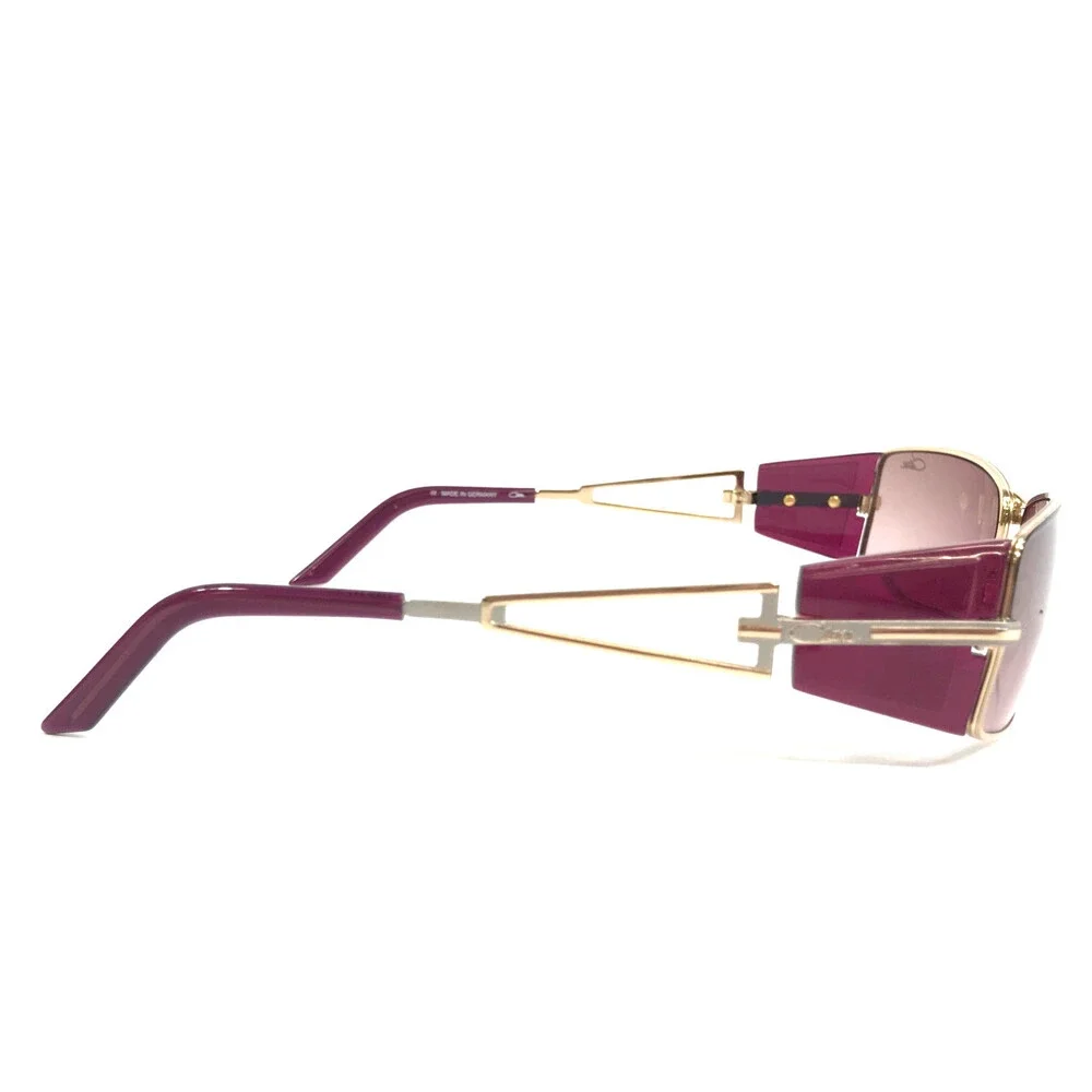 Cazal Sunglasses MOD.966 COL.963 Purple Gold Rectangle Frames with Purple Lenses